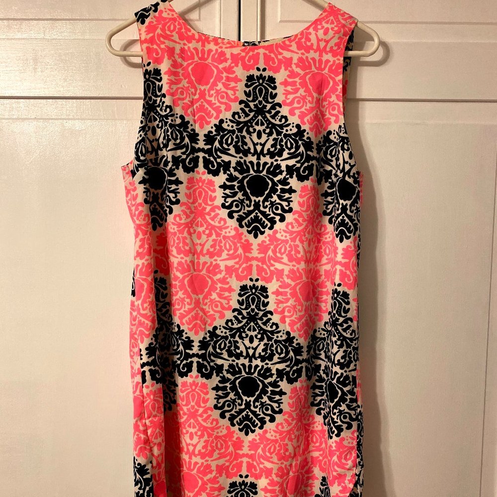 Paisley Style Print Pink and Black Dress